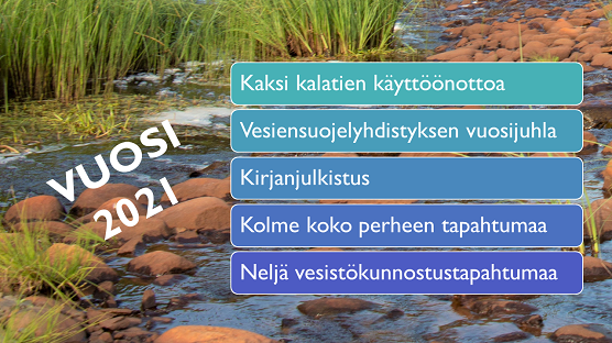 Toimintaa Suomen luonnon vesistöpäivänä vuonna 2021.